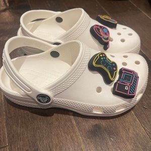 White kids crocs